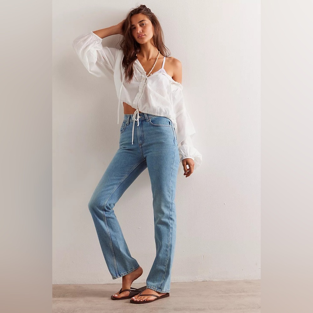 we the free XENA high rise slim straight jean